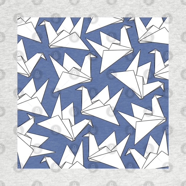 Origami Crane Blue Violet by Sketchbook ni Abi